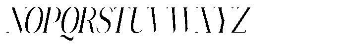 Novalux Extra Condensed Italic Font UPPERCASE