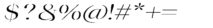 Novalux Extra Expanded Italic Font OTHER CHARS