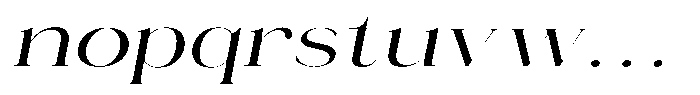 Novalux Extra Expanded Italic Font LOWERCASE