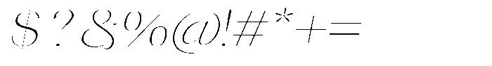 Novalux Extra Light Exp Italic Font OTHER CHARS