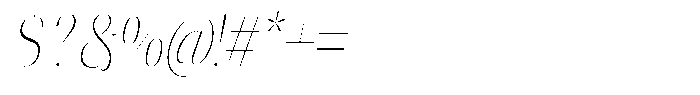 Novalux Extra Light Extra Condensed Italic Font OTHER CHARS