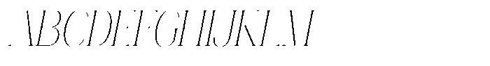 Novalux Extra Light Extra Condensed Italic Font UPPERCASE