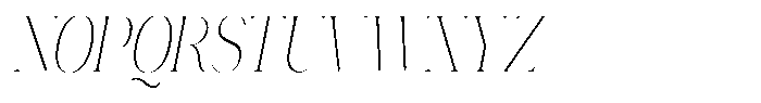 Novalux Extra Light Extra Condensed Italic Font UPPERCASE