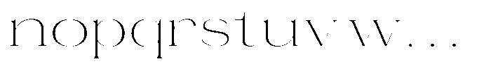 Novalux Extra Light Extra Exp Font LOWERCASE