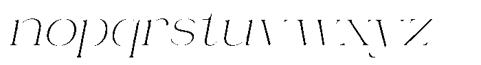 Novalux Extra Light Sem Exp Italic Font LOWERCASE