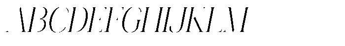 Novalux Light Condensed Italic Font UPPERCASE