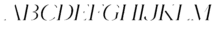 Novalux Light Expanded Italic Font UPPERCASE