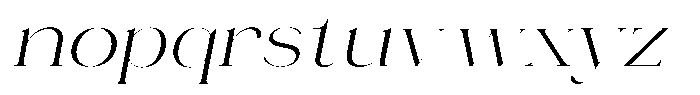 Novalux Light Expanded Italic Font LOWERCASE