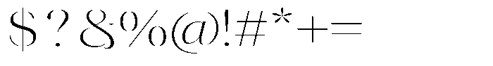 Novalux Light Expanded Font OTHER CHARS