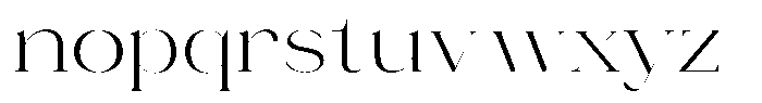 Novalux Light Expanded Font LOWERCASE