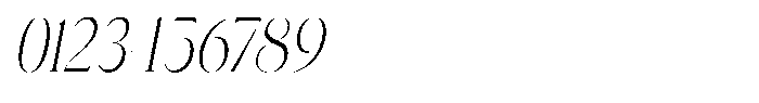 Novalux Light Extra Condensed Italic Font OTHER CHARS