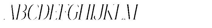 Novalux Light Extra Condensed Italic Font UPPERCASE