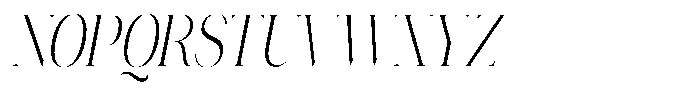 Novalux Light Extra Condensed Italic Font UPPERCASE