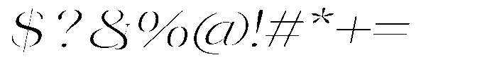 Novalux Light Extra Exp Italic Font OTHER CHARS