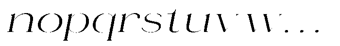 Novalux Light Extra Exp Italic Font LOWERCASE