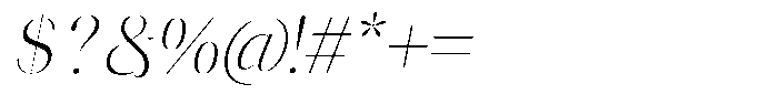 Novalux Light Semi Condensed Italic Font OTHER CHARS