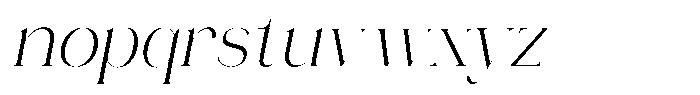 Novalux Light Semi Condensed Italic Font LOWERCASE