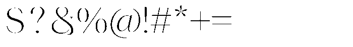 Novalux Light Font OTHER CHARS