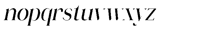 Novalux Medium Condensed Italic Font LOWERCASE