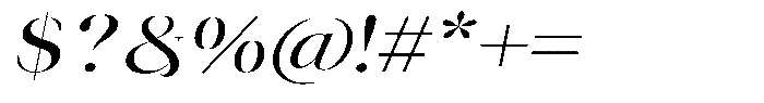 Novalux Medium Expanded Italic Font OTHER CHARS