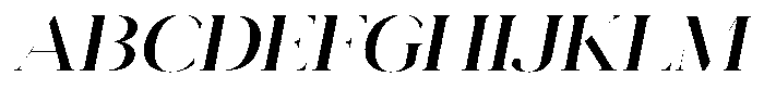 Novalux Medium Expanded Italic Font UPPERCASE