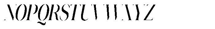 Novalux Medium Extra Condensed Italic Font UPPERCASE