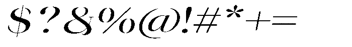Novalux Medium Extra Exp Italic Font OTHER CHARS