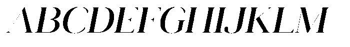 Novalux Medium Sem Exp Italic Font UPPERCASE