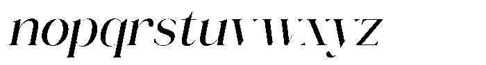Novalux Medium Semi Condensed Italic Font LOWERCASE