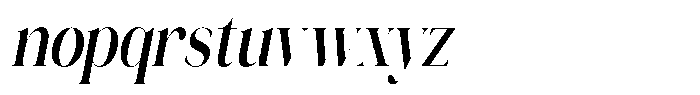 Novalux Sem Bold Extra Condensed Italic Font LOWERCASE