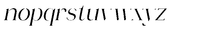 Novalux Semi Condensed Italic Font LOWERCASE