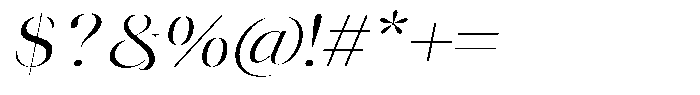 Novalux Semi Expanded Italic Font OTHER CHARS