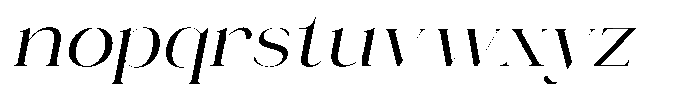 Novalux Semi Expanded Italic Font LOWERCASE