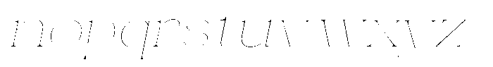 Novalux Thin Expanded Italic Font LOWERCASE