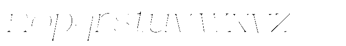 Novalux Thin Italic Font LOWERCASE