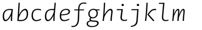 Novel Mono Pro ExtraLight Italic Font LOWERCASE