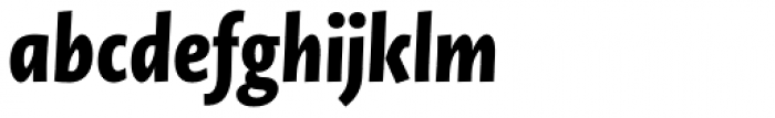 Novel Sans Condensed Pro ExtraBold Italic Font LOWERCASE