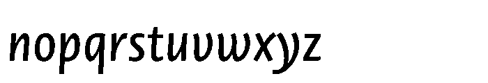 Novel Sans Cyrillic Condensed Medium Italic Font LOWERCASE