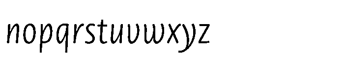 Novel Sans Rounded Greek XCnd Light Italic Font LOWERCASE