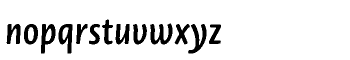 Novel Sans Rounded Greek XCnd Semi Bold Italic Font LOWERCASE