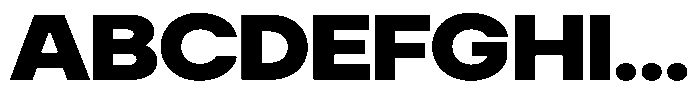 Noverion Sans Black Expanded Font UPPERCASE