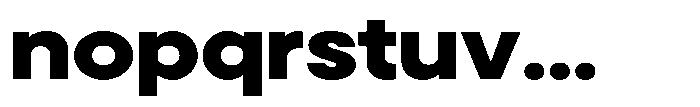 Noverion Sans Black Expanded Font LOWERCASE