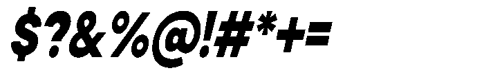 Noverion Sans Black Slanted Condensed Font OTHER CHARS