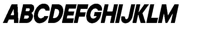 Noverion Sans Black Slanted Condensed Font UPPERCASE