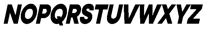 Noverion Sans Black Slanted Condensed Font UPPERCASE