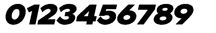 Noverion Sans Black Slanted Expanded Font OTHER CHARS