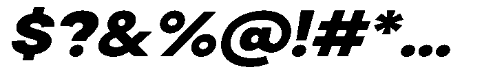 Noverion Sans Black Slanted Expanded Font OTHER CHARS