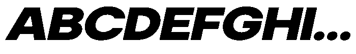 Noverion Sans Black Slanted Expanded Font UPPERCASE