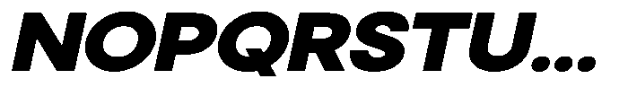 Noverion Sans Black Slanted Expanded Font UPPERCASE
