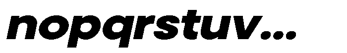 Noverion Sans Black Slanted Expanded Font LOWERCASE